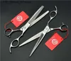 Hair Scissors Hairdressing scissors 5/5.5/6/7/8-inch flat hair clippers bangs traceless teeth thinning and trimming set for home use 230323 Q240425