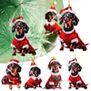 Decorazioni natalizie DACHSHUND Dog Ornaments Cartoon Cinepant Halloween Decorazione sospesa per forniture per feste J7G0
