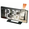 Clocks LED Digital Alarm Clock Bedroom Electric Alarm Clock with Projection FM Radio Time Projector Bedroom Bedside Clock