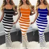 Casual jurken dames basis sexy gestreepte cami jurk stijlvolle veelzijdige zomer outfit chic trendy slip bodycon avond