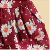 Robe de vêtements pour chiens sublimation Impression de fleur de fleur de la peau pour animaux de compagnie Robes de princesse animaux de soleil pour robot d'été jupe chat pour sm dhx8x