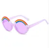 Lunettes de soleil rondes pour enfants arc-en-ciel verres de soleil filles enfants colorés lentilles pour les yeux de bébé nuances garçons uv400 Goggles en gros