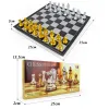 Sets Medieval Folding Classic Chess Set With Chessboard 32 Pieces Gold Silver Magnetic Chess Portable Travel Games For Adults Kid Toy