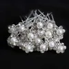 Bruiloft haar sieraden 10 stks mode bruids bruids parel bloem helder kristal strass haarpennen clips bruidsmeisje haarmede haarkleding sieraden haaraccessoires d240425