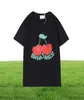 2022s Beverly Hills Cherry Designer Tshirt Men mode lyxkläder Kort ärmkvinnor Punk Print Letter Summer Skateboard Bre5350851