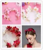 Wedding Bridal Rose Flower Headband Floral Crown Tiara Hairband Pink Purple Red Ivory Flowers Head Bands Hair Accessories Ornament7320946