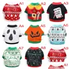 Dog Apparel Christmas Pet Clothes Halloween Coat Santa Claus Thicken Dogs Sweater Breathable Soft Warm Shirt Winter For Small Doggy Dhfgm