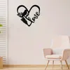 Figurines décoratives Metal Wall Art Birds coeur amour décor suspendu plaques Ornements Sigraves SCLUPTURE MODERNE POUR LA MAISON