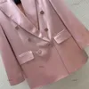 Brand suit women suits coat Designer womens Fashion dinner part double-breasted long-sleeved Pink blazer suit jacket overcoat Apr 25