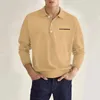 Polos de polos masculino Sumer Printing Lapela Anti-pilina Camisa pólo colorida pura Moda de negócios casual de manga curta