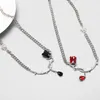 Colliers pendants Collier rose gothique pour femmes INS COREAN NOIR ROUGE THORNS CLAVILE CHANE BIELLIR ACCESSOIRES