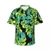 Herren lässige Hemden tropischer Blatt Beach Hemd Palm Hawaiian Männer coole Blusen kurzärmel bequemes Design Top