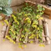 Decorative Flowers Plant Realistic Artificial Leaf Decor Long-lasting Non-fading Simulation Plants For Home Party Table 6pcs Visual