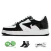 Med Box Top Quality Designer Sta Sk8 Shoes Women Mens Casual Low Flat Trainers Color Camo Combo Pink Green Black White Patent Leather Camouflage Platform Sneakers