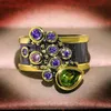 Bandringen Vintage Women Ring Multi -vorm kleurrijke CZ Wedding Engagement Sieraden Zwart goudkleurring voor vrouwen H240425