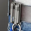 Ferramentas Titanium cintura cinturão liga de titânio Double Clip Pocket Fools Toisteling Titular Portátil Outdoor