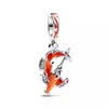 S925 Silver Games Charm Designer Bracelets para mujeres Cierras fluorescentes Pendientes colgantes Collar Pandoras Pulsera de hueso de la serpiente Joya de alta calidad