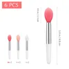 Makeup Brushes Pink Lip Brush Protective Holding Dustproof Covers Simple Convenient Silicone Anti-Lost Sleeping Mask Dust