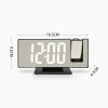 Clocks LED Digital Alarm Clock Bedroom Electric Alarm Clock with Projection FM Radio Time Projector Bedroom Bedside Clock