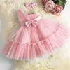 Girl's Dresses Newborn Baby Girl Princess Dress 1st Birthday Baptism Infant Gown Dess Toddler Kids Christening Party Outfit Summer Baby Clothes d240425