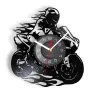 Uhren professionelle Motorradfahrer Vinyl Rekord Wanduhr extreme Freestyle Motorrad Wohnkulturraum Dirt Bike riskante Fahrer Uhrengeschenke