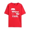 Karl Women T-shirt avec dessin animé T-shirt à manches courtes décontractées Tshirt Lagerfield Femmes