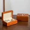 Oirlv Wooden Jewelry Box Storage Ring Engring Watch Solid Wood Box Ring Box 2 Layer Wooden Jewelry Box Small Jewelry Joken