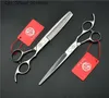 Hair Scissors Hairdressing scissors 5/5.5/6/7/8-inch flat hair clippers bangs traceless teeth thinning and trimming set for home use 230323 Q240425