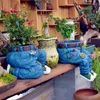 Garden Art Jeans Courtyard Decoration Ornaments Flower Pot Resin Crafts Design Planting Gift 240425