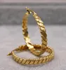 Fashion Round Hip Hop Large Hoop Earrings For Women039s Gold Plated Filled Women Jewelry Accessories Wedding Huggie5280519