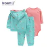 Rompers Ircomll Baby Clothes Set pour les nouveau-nés pour tout-petit Girl Boy Clothes Hooded Veste Pantal