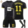 Futebol Men's Tracksuits 2324 Dortmund Away 11 Royce Jersey 9 Ale 22 Bellingham Sports Set