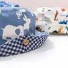 Caps chapeaux Enfants Hat de seau Nouveau printemps garçons filles chapeau de soleil mignon carton animal baleine mer monde extérieur d'été chat de pêche de pêche s-xl d240425