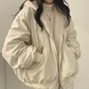 Kvinnors jackor vinter tjockare varma parkor kvinnor överdimensionerade kawaii dubbelsidig huva kappa damer koreanska mode casual löst zip up