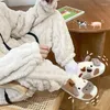 Slippers Women's Cartoon Cute Cow House Warm Plus Lined Closed Toe Fuzzy Home Slides Fluffy Comfy Shoes Flip Flops