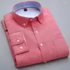 Męskie koszule Wysokiej jakości Mężczyźni moda wiosna jesienna forma formalna długie rękaw Sym Slim Fit Social Oxford Dress Shirt