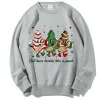 Sweatshirts Sweatshirt For Christmas Cute Christmas Sweater Holiday Sweater Graphic Print Hoodies 2023 New Autumn Pullover