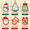 Product Cute Christmas Hanging Towel For Baby, Coral Fleece Quickdrying Fingertip Towel for Kids, Soft Towel With Hanging Loop
