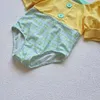 One-pièces 2023 Summer Childrens Swimsuit Girls Pouffle Sweve One Piece H240425