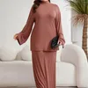 Vêtements ethniques Ramadan Middle East Dubaï Femmes musulmanes 2 pièces Abaya Fashion Striped Top Long Jirt Robe Femme