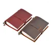 Bitar / parti passstorlek 135x105mm äkta läder anteckningsbok handgjorda dagböcker journal klassisk vintage skissbok planerare