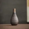 VASES ANCINTION初期の粗い陶器植物小屋レトロなセラミックさびglazeティーセンターティーテーブル禅装飾小さな装飾品の花瓶