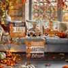 Buffalo Plaid Bauernhaus Kürbis Maple Blätter Thanksgiving Herbstwurf Kissen Kissen Kissen Couch Dekor für Herbst Haus im Freien Dekorationen