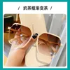 24 Internet Celebrity New High-end mode solglasögon med en känsla av lyxigt Instagram stort ansikte bantning UV resistent för kvinnor