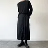Herrbyxor pfnw herrkläder mode chic kjol snörning upp svarta byxor lösa mitten av midjan bred ben manvatten höst nisch 2024