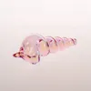 Retail In Stock L11cm Rainbow Pink Color Conch StyleTobacco Smoking Hand Pipe/Smoking Glass Hand Pipe/Custom Glass Tobacco Pipe