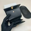Wallets Brand Design 2024 Fashion Simple Black Short Wallet Classic Multi-card Slot Tri-fold Bag Leather Mini