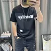 T-shirty męskie Modna litera drukowana koszulka do męskiej odzieży krótkie rękawowe lato w pełni dopasowane do młodzieżowej witalności O-Neck Casual Osch-OutQ240425