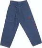 Jeans féminins 2024 Lettre motif de mode décontractée Big Big Big Pocket rétro HARAJUKU HEET TAILLE LAG LEG LOBE PANTAL