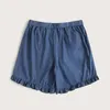Plus Size Summer Loose Casual Short Elastic Tie Bowknot Wide Leg Laceup Beach Female Large Shorts 5XL 6XL 7XL 240422